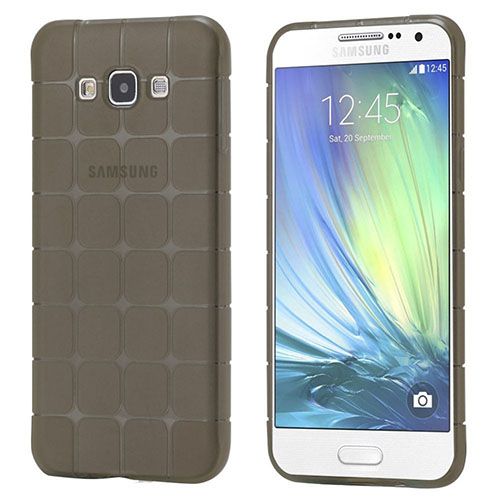 FitCase Samsung Galaxy A7 (A700) Plaid Silikon Arka Kapak Siyah