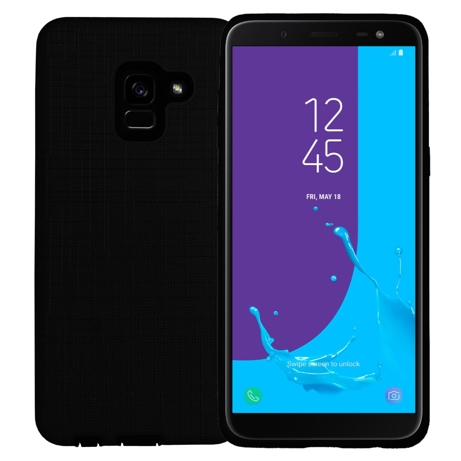 FitCase Samsung Galaxy A8 2018 (A530) Kılıf New YouYou Arka Kapak Siyah