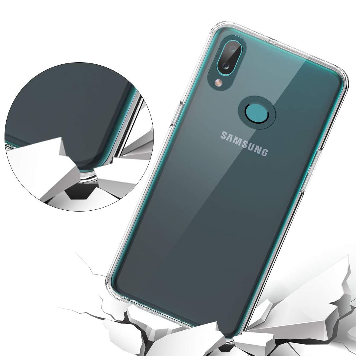 FitCase Samsung Galaxy A10s A107 Kılıf 360 Derece Korumalı Ön Arka Şeffaf