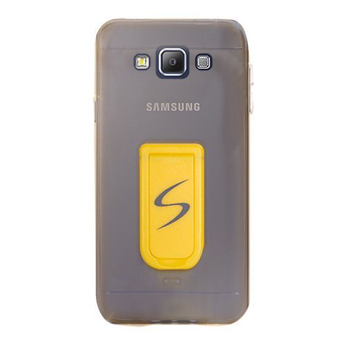 FitCase Samsung Galaxy E7 (E700) Standlı TPU Kılıf Gold