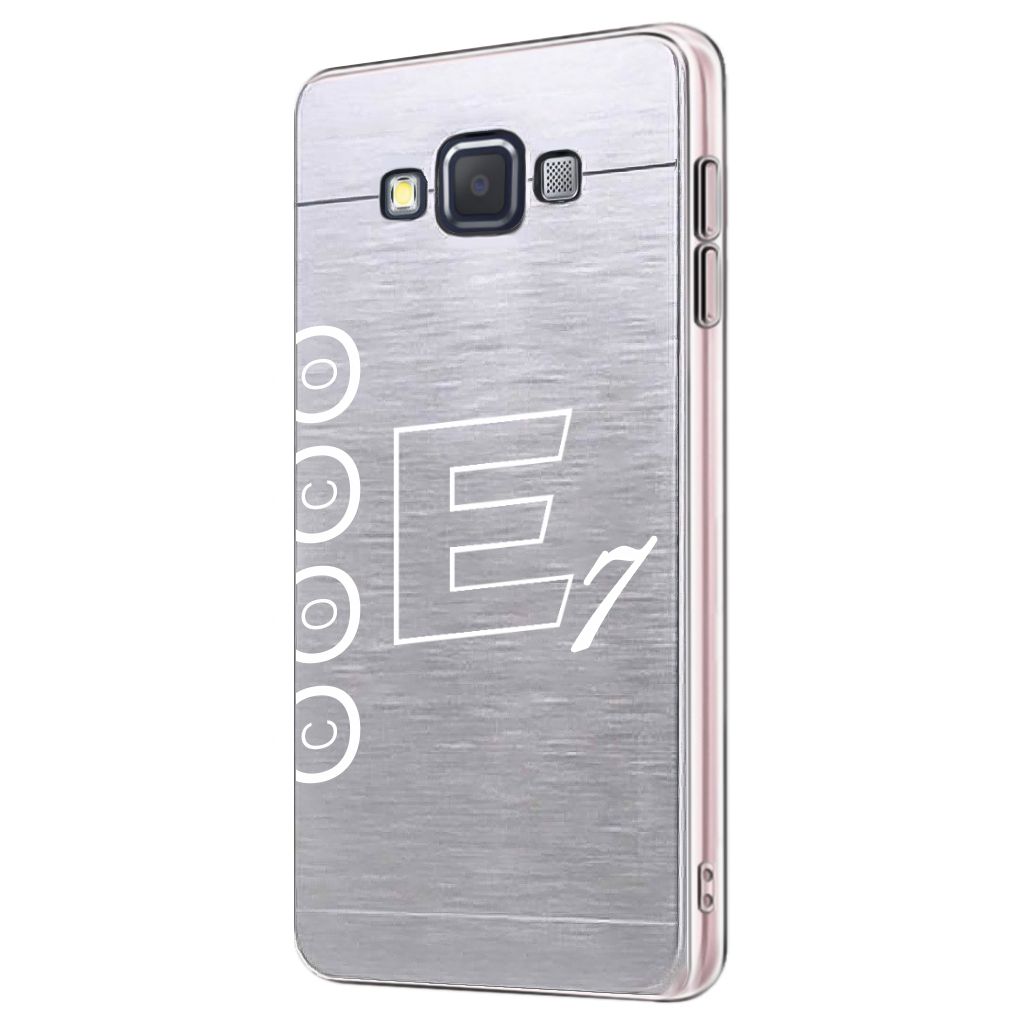 FitCase Samsung Galaxy E7 (E700) Metal TPU Arka Kapak Füme