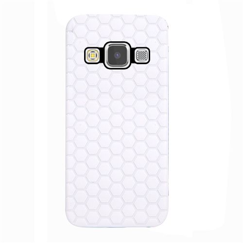 FitCase Samsung Galaxy E5 (E500) TPU Beehive Serisi Arka Kapak Beyaz