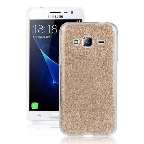 FitCase Samsung Galaxy J2 2016 (J210) Simli Arka Kapak Gold