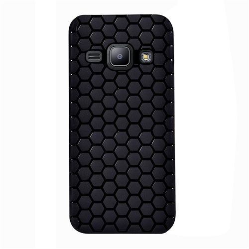 FitCase Samsung Galaxy J1 (J100) TPU Beehive Serisi Arka Kapak Siyah