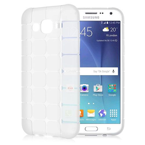 FitCase Samsung Galaxy J2 (J200) Plaid Silikon Arka Kapak Şeffaf