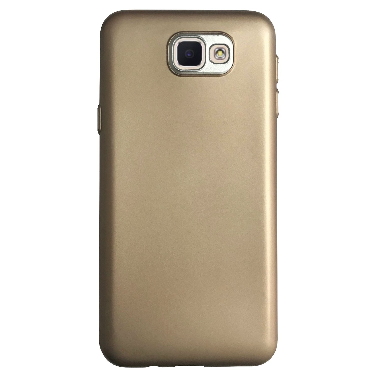 FitCase Samsung J5 Prime (G570) Metal Kamera Korumalı Silikon Arka Kapak Gold