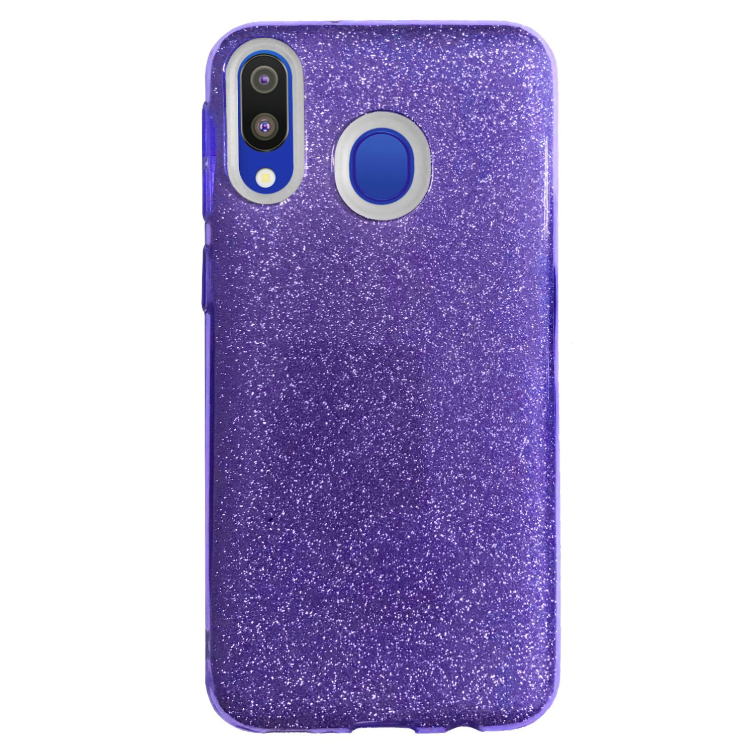 FitCase Samsung M20 (M205) 3in1 Simli Silikon Arka Kapak Mor