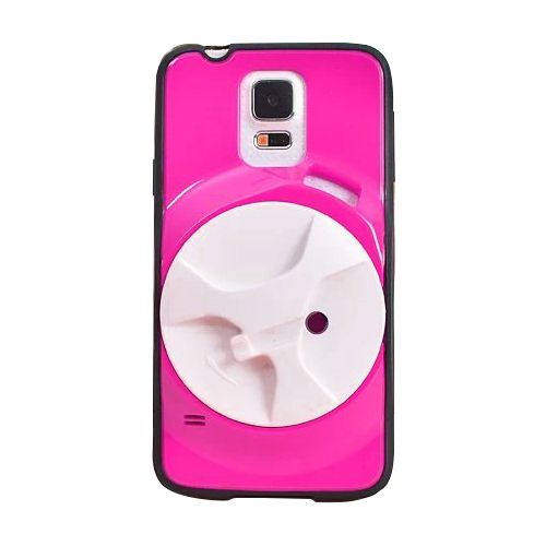 FitCase Samsung S5 (G900) Kulaklık Makaralı Arka Kapak Pembe