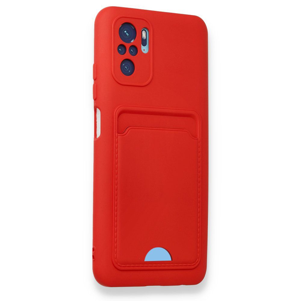 FitCase Xiaomi Redmi Note 10 / 10S Cardy Soft Delikli Kartlık Cepli Silikon Kapak