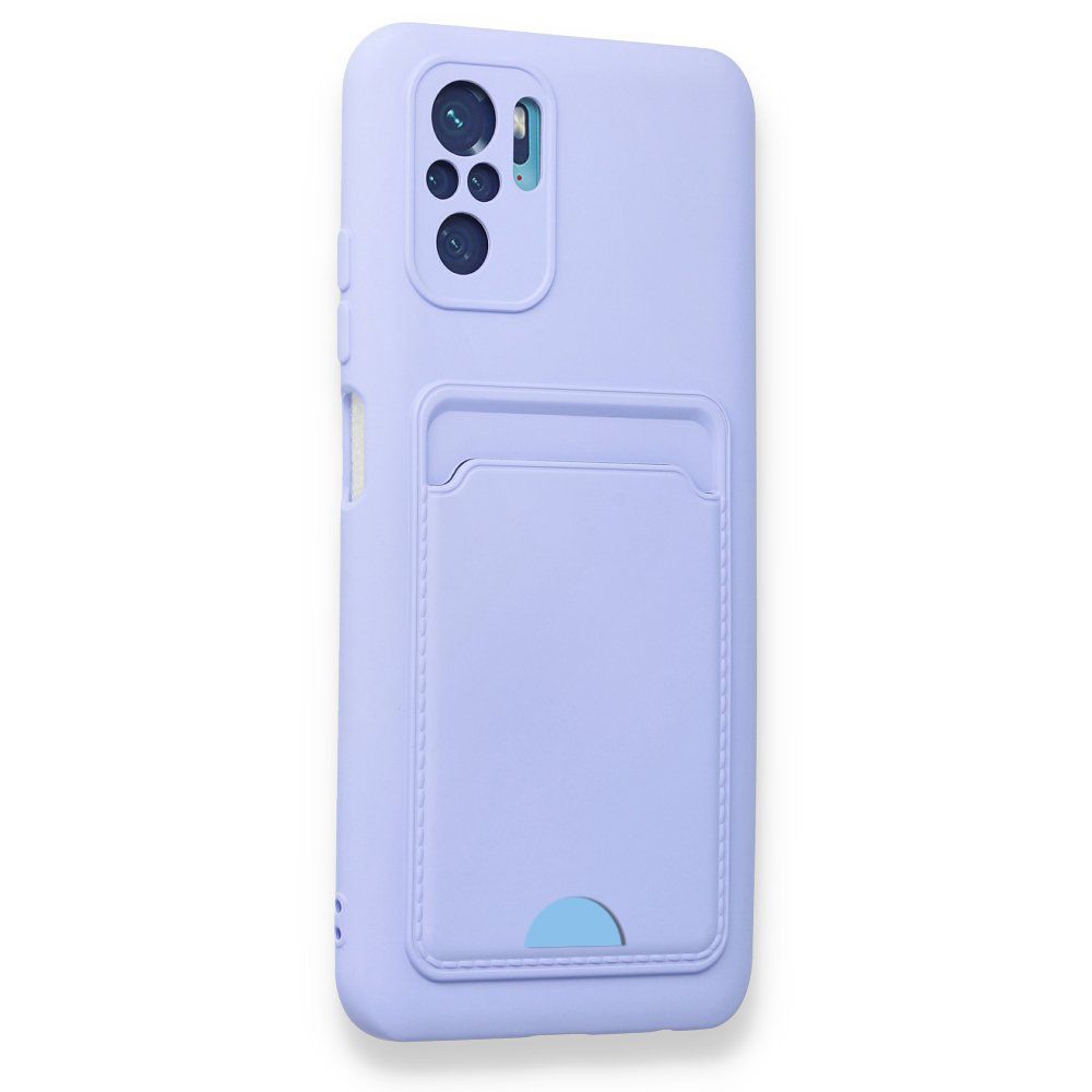 FitCase Xiaomi Redmi Note 10 / 10S Cardy Soft Delikli Kartlık Cepli Silikon Kapak