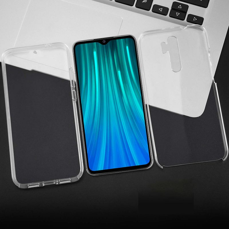 FitCase Xiaomi Redmi Note 8 Pro Kılıf 360 Derece Korumalı Ön Arka Şeffaf