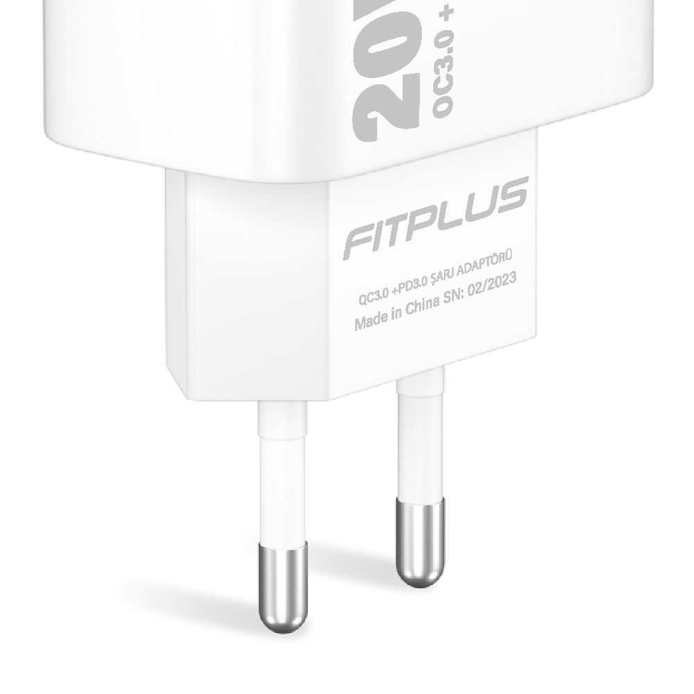 FitPlus Combo F321 QC3.0 USB + PD20W Type-C Çift Çıkış Şarj Adaptörü