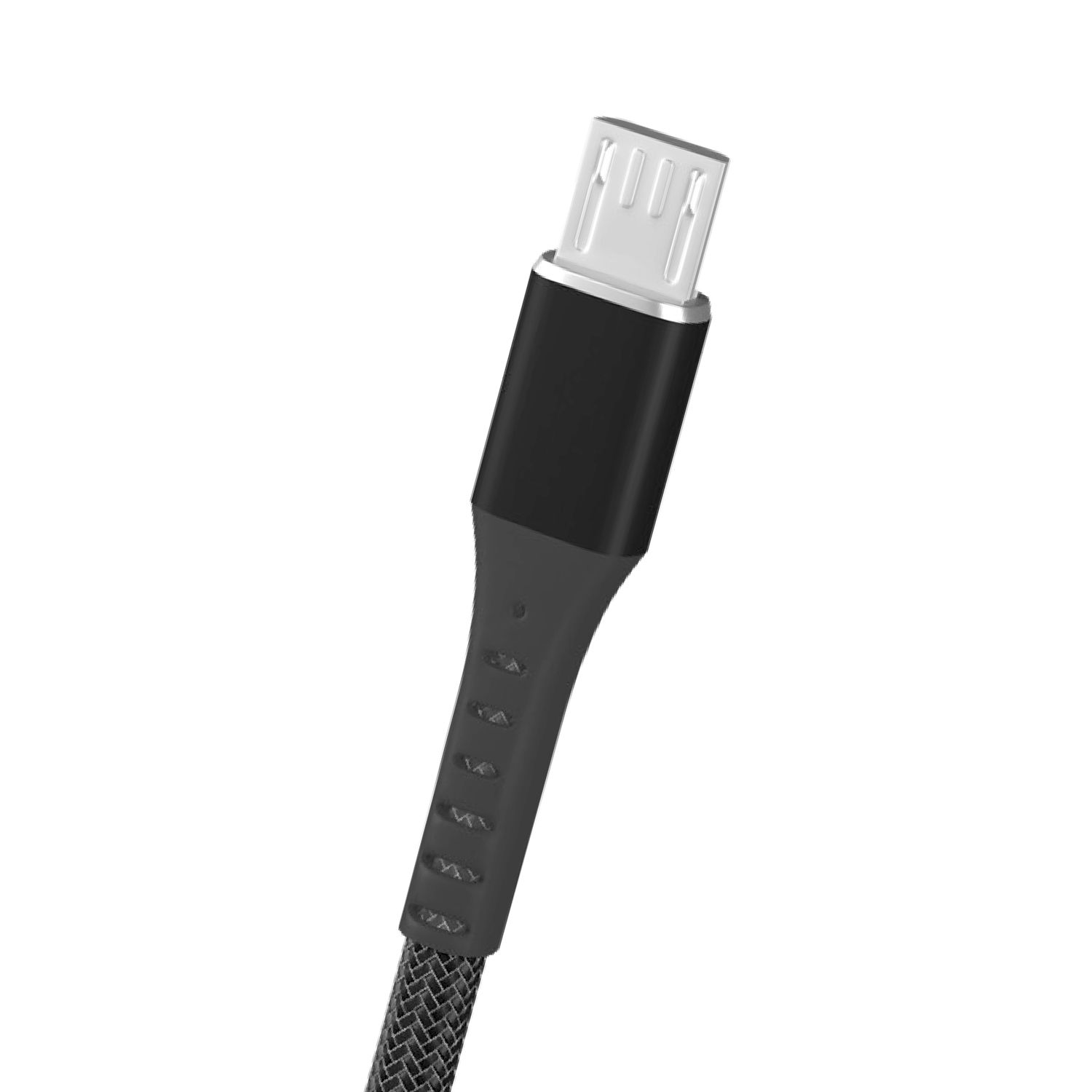 FitPlus Strong ST-111 Micro USB Data/Şarj Kablosu 3A 1mt Örgü - Siyah