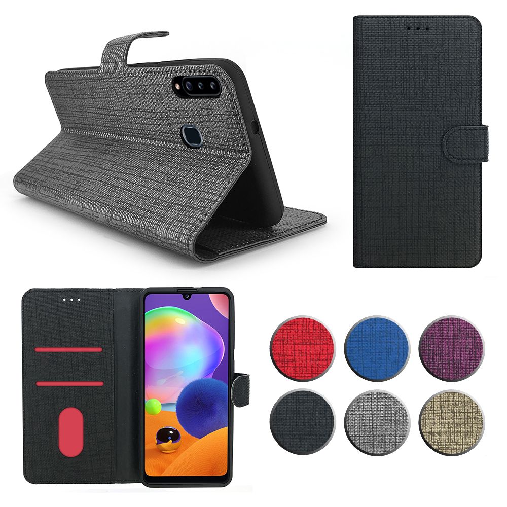 General Mobile GM 20 Pro Kılıf FitCase Fabric Kapaklı Cüzdanlı