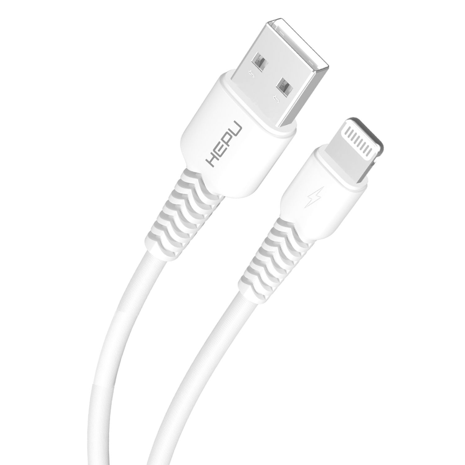 HEPU HP-424 Mild USB - iPh Lightning QC3.0 3.1A Şarj Kablosu 30cm Beyaz