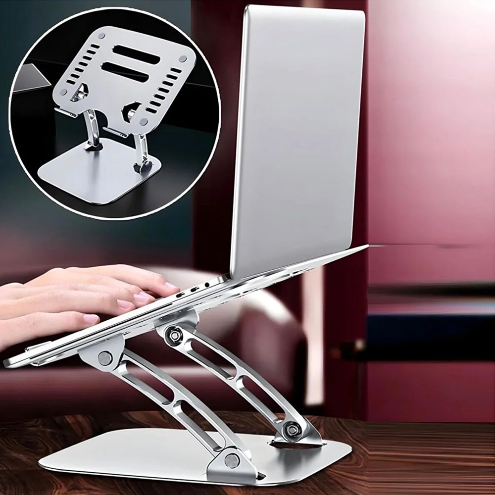 HEPU LT04 Alüminyum Katlanır Notebook Standı Ayarlı Laptop Metal Yükseltici Tutucu