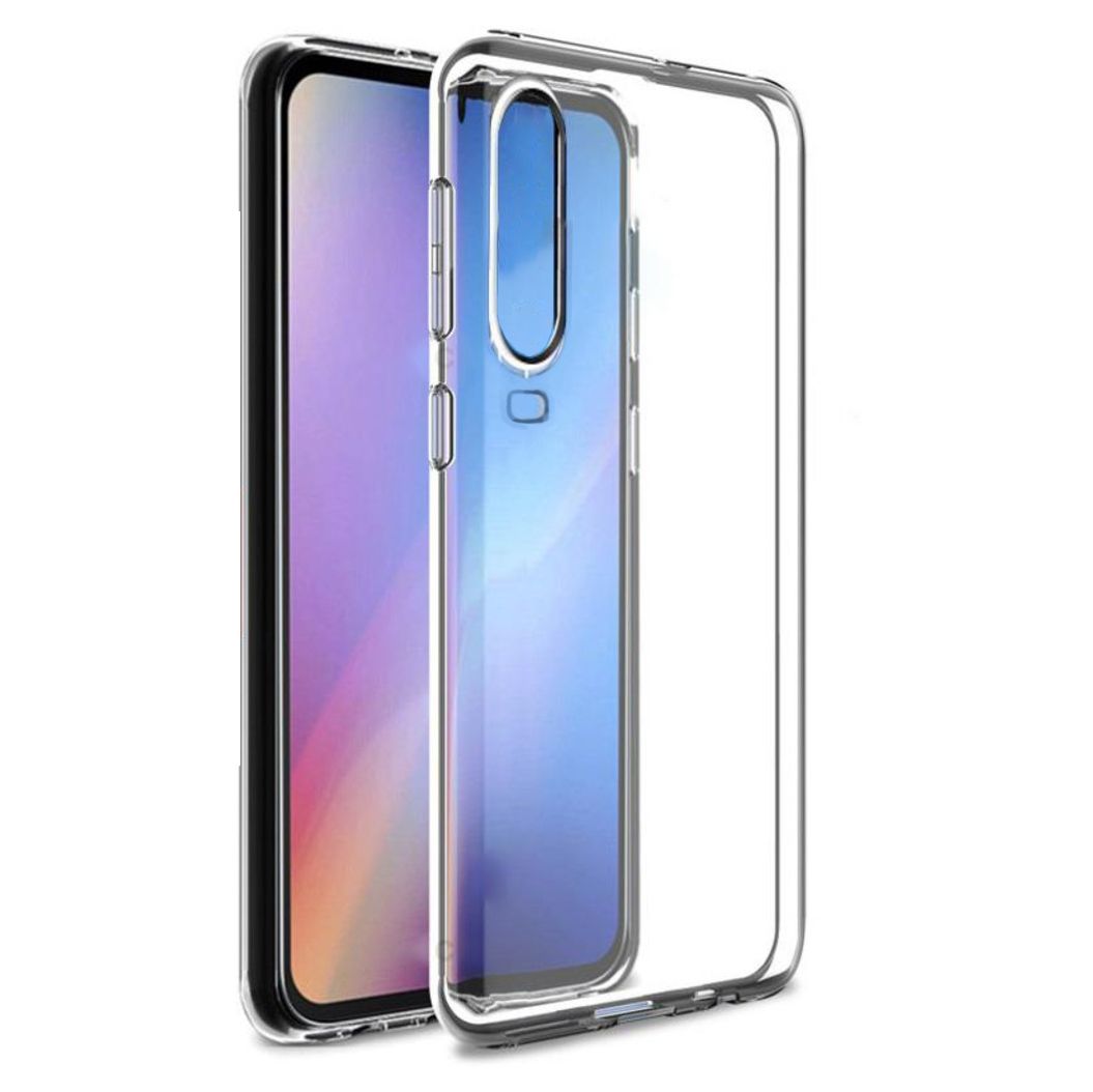 Huawei P30 Kılıf FitCase Toz Koruma Tıpalı Şeffaf Arka Kapak