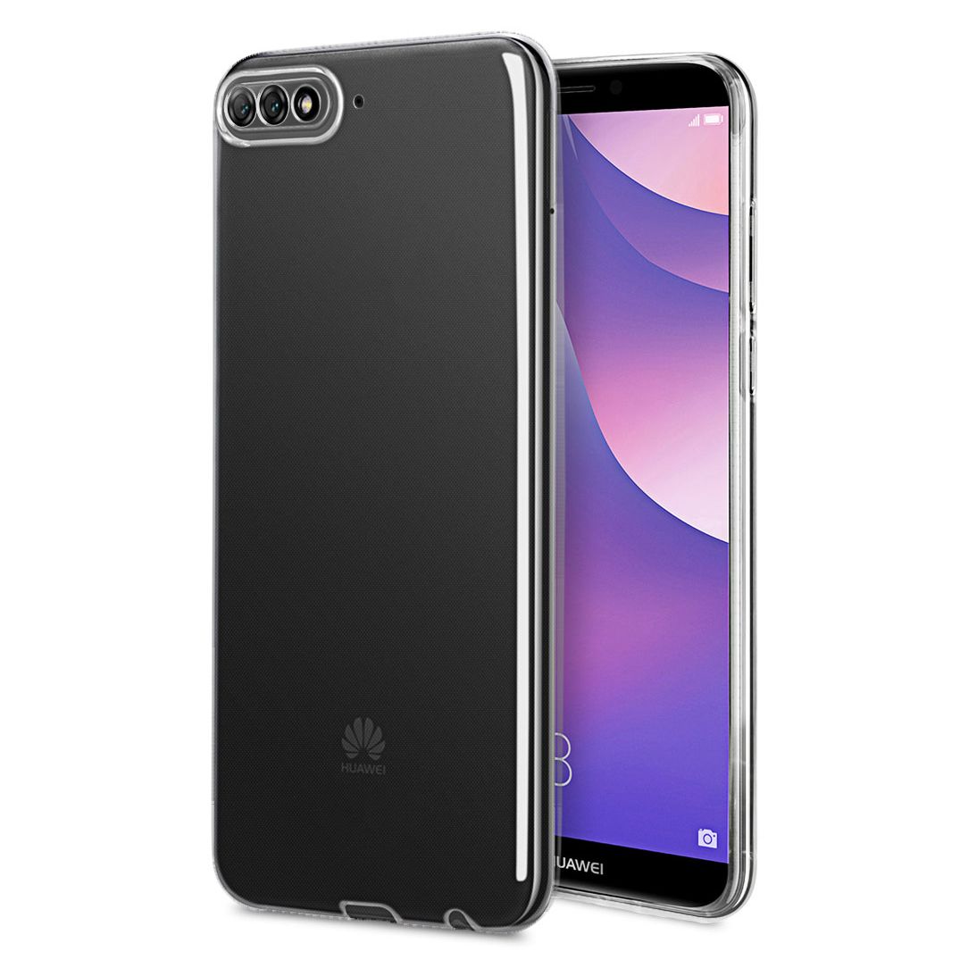 Huawei Y6 2018 Kılıf FitCase Toz Koruma Tıpalı Şeffaf Arka Kapak