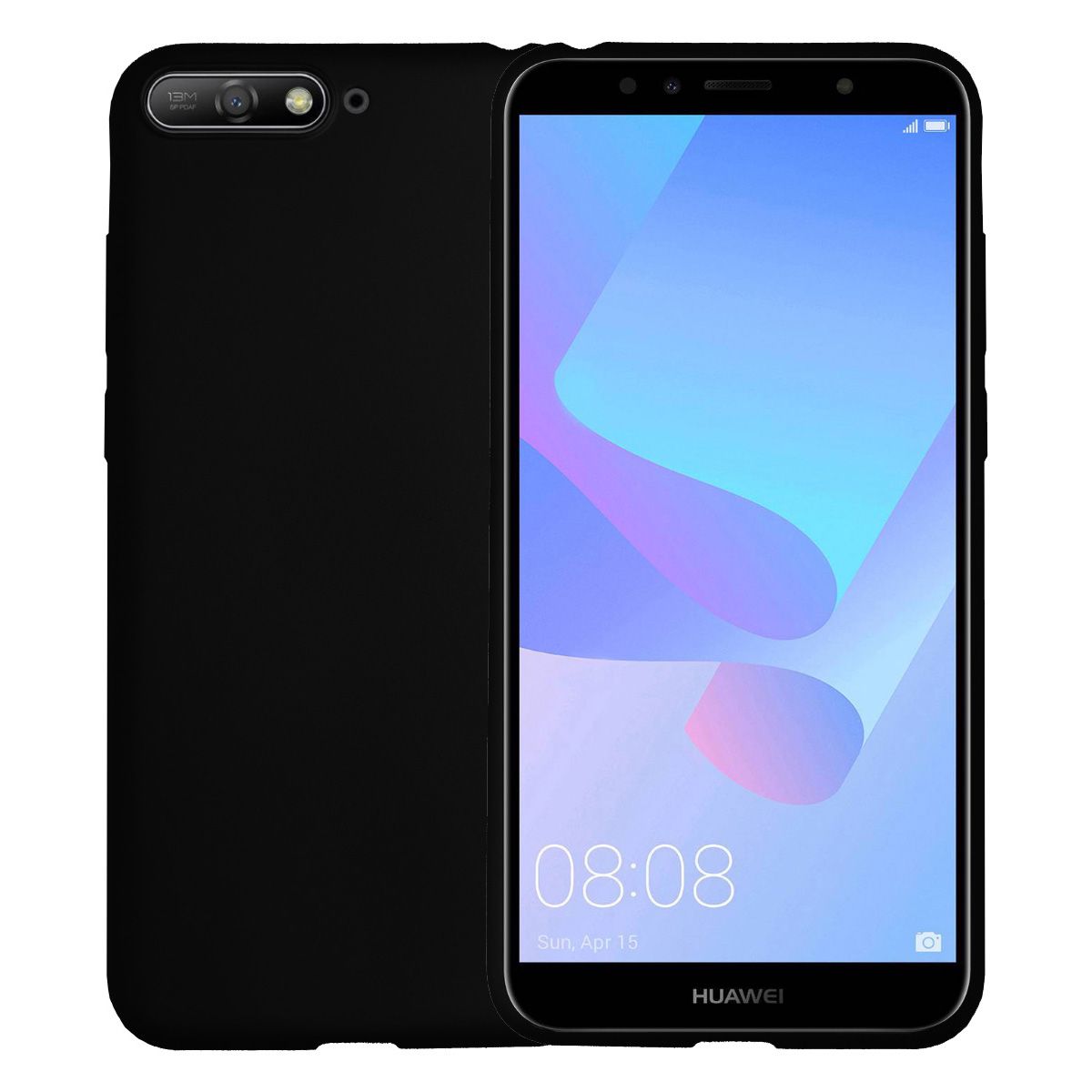 Huawei Y7 (2017) Kılıf FitCase PremiumS Silikon Arka Kapak Siyah