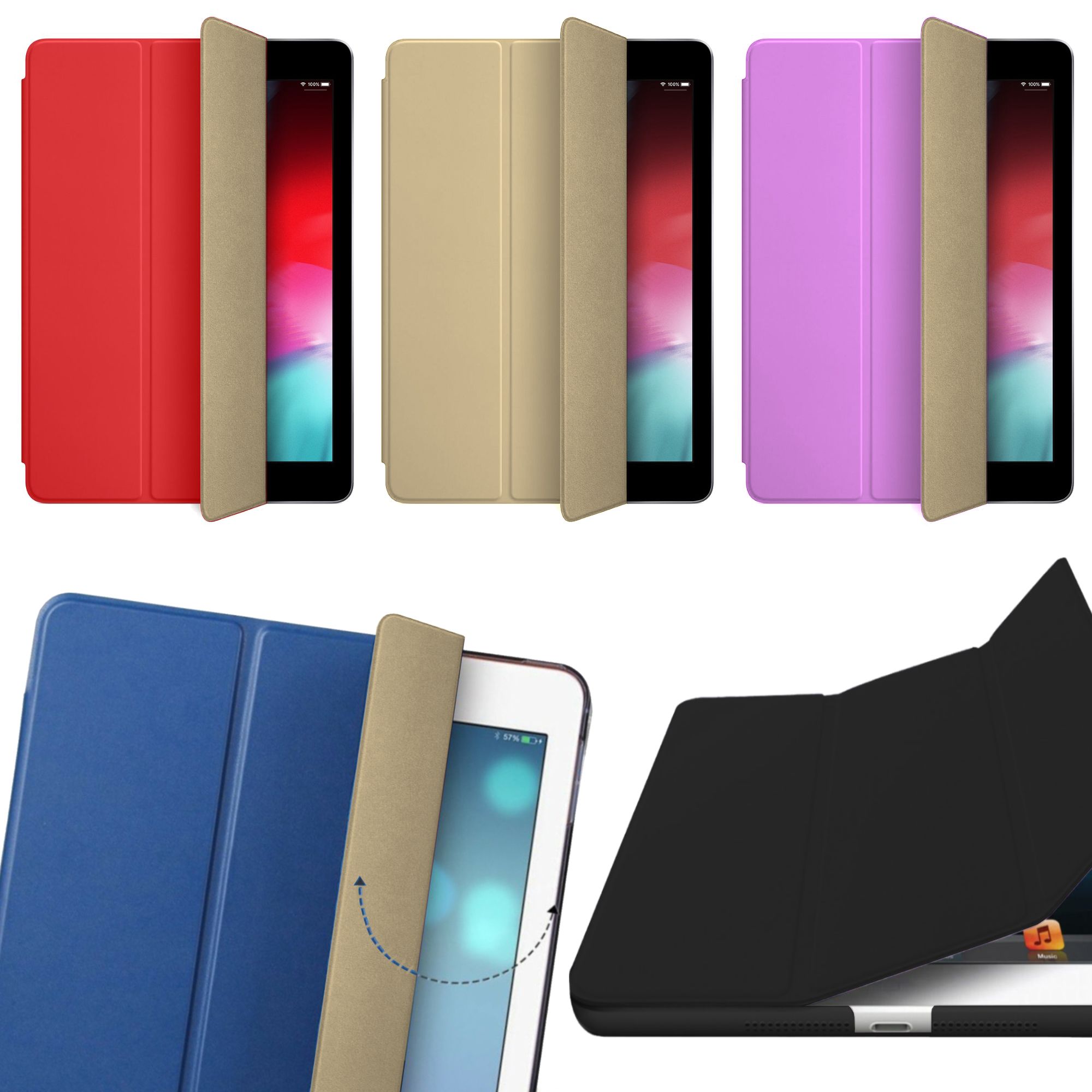 iPad 2 / iPad 3 / iPad 4 Standlı Smart Tablet Kılıfı