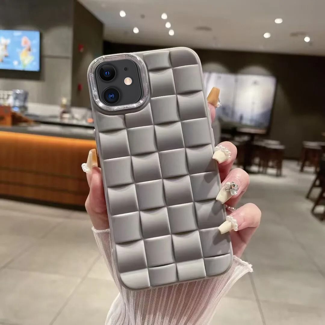 iPhone 11 Kılıf Roof 3D Örgü Desen Silikon Kapak