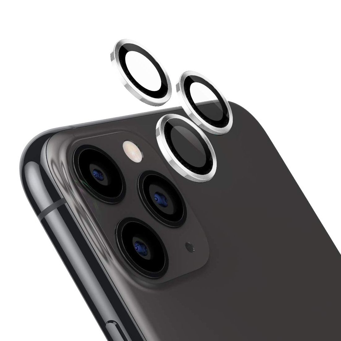 iPhone 11 Pro Kamera Lens Koruyucu Cam Metal Kenarlı 3lü Set