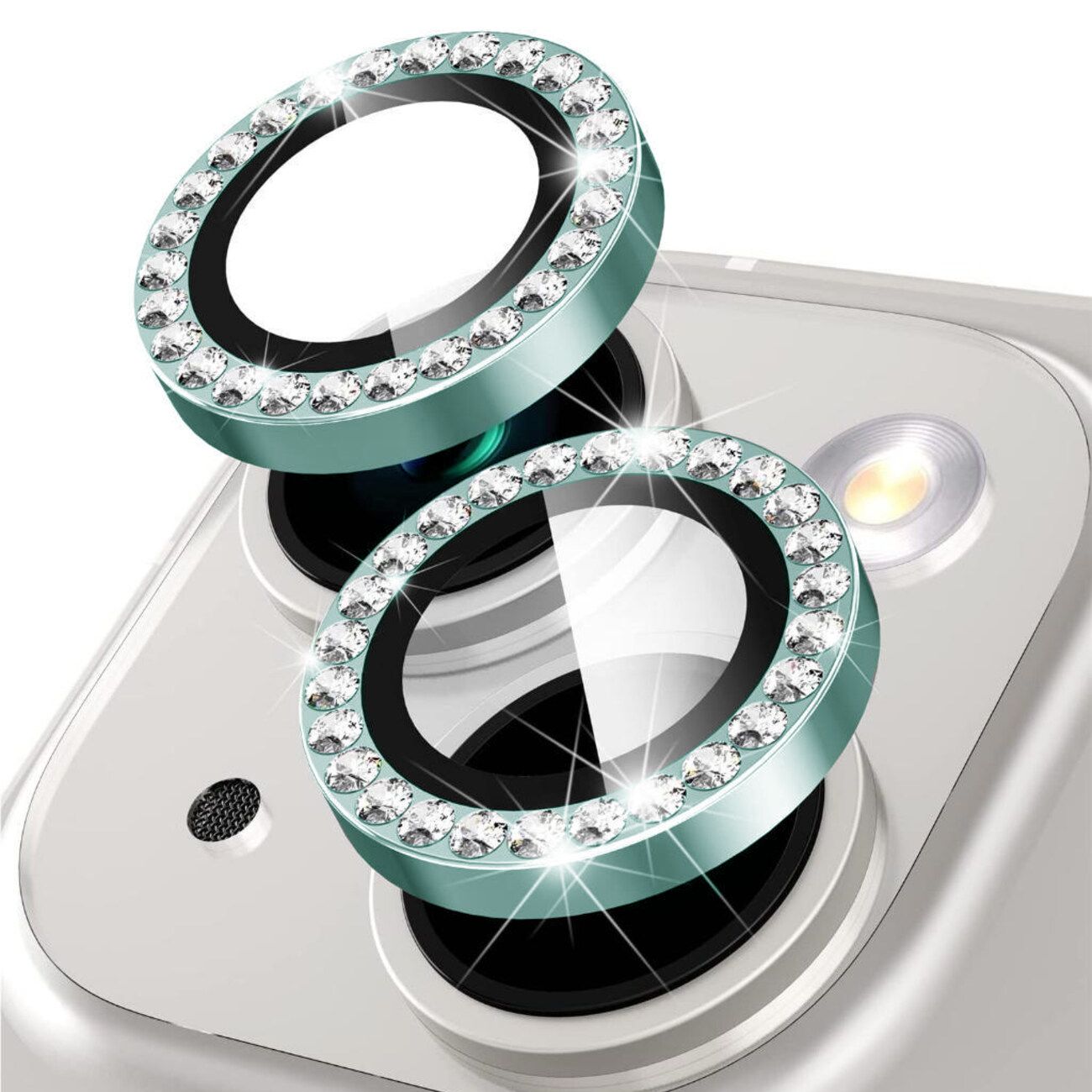 iPhone 11 Taşlı Metal Kamera Lens Koruyucu 2li Set