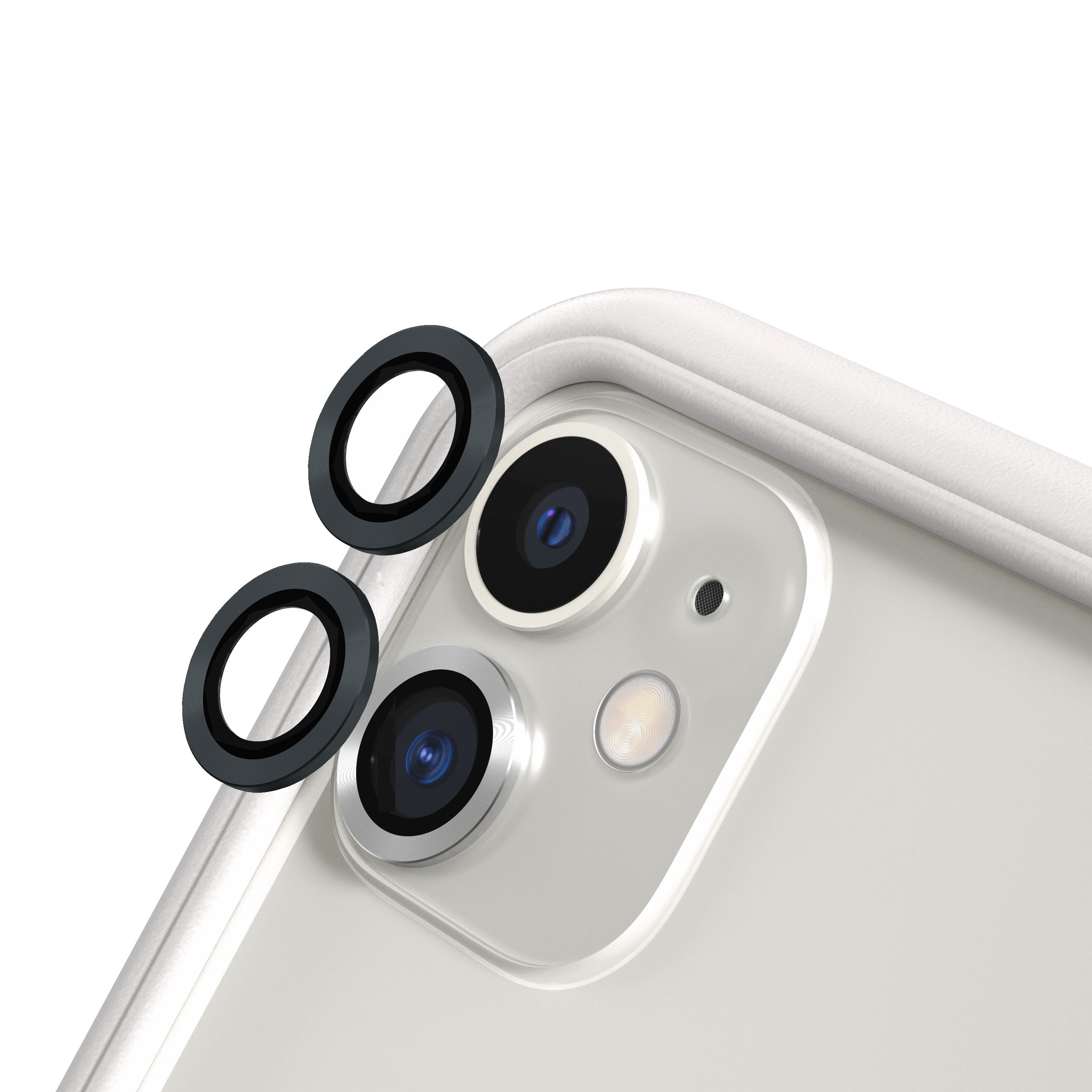 iPhone 12 Kamera Lens Koruyucu Cam Metal Kenarlı 2li Set