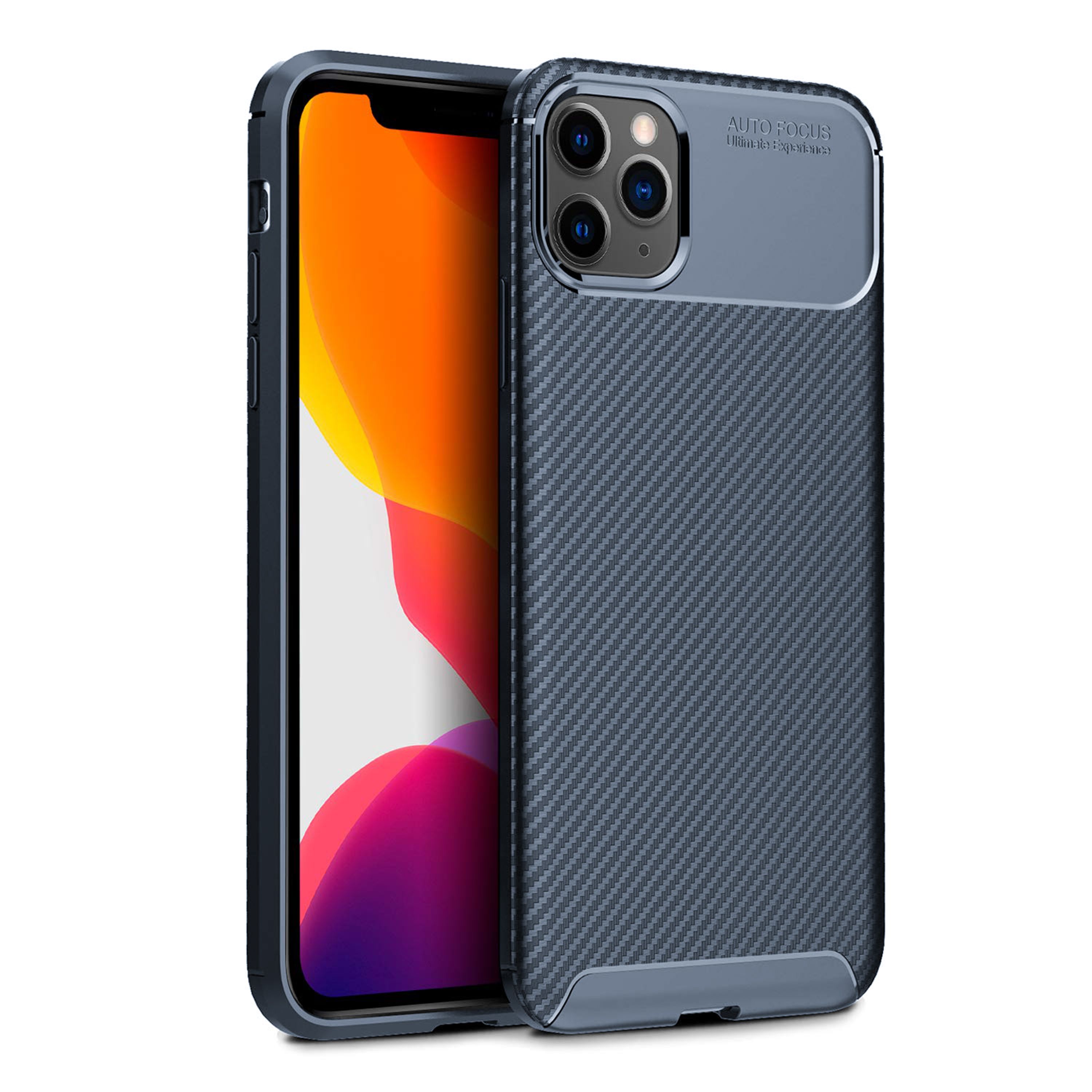 iPhone 12 Pro Max Kılıf Focus Carbon Desen Silikon Arka Kapak