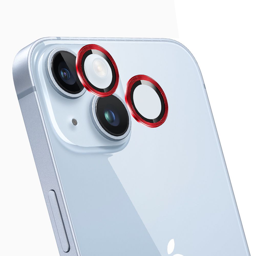 iPhone 14 / 14 Plus Kamera Lens Koruyucu Cam Metal Kenarlı 2li Set