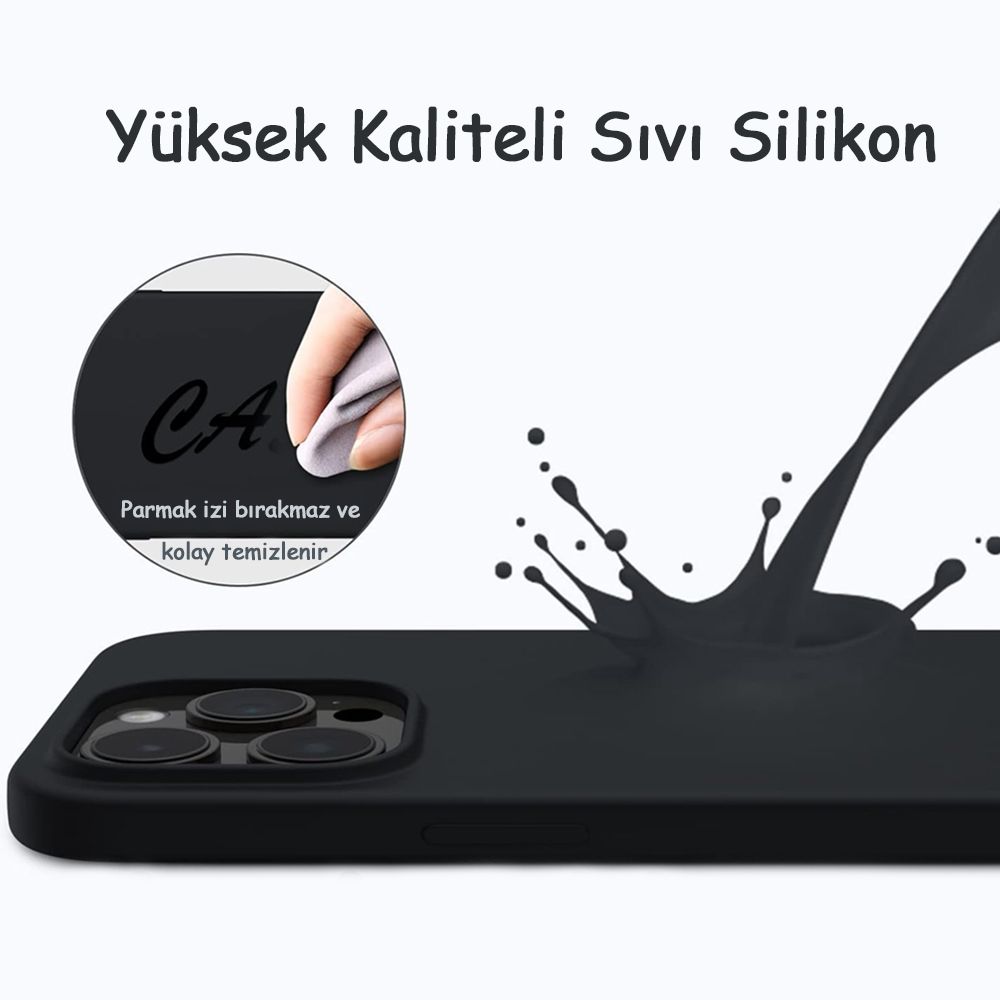 iPhone 14 Pro Kılıf Kamera Lensli Lansman Silikon Kapak