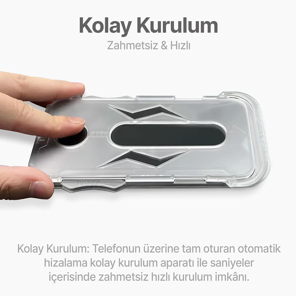 iPhone 15 Kolay Uygulama Aparatlı 5D Magic Box Hayalet Privacy Cam Ekran Koruyucu