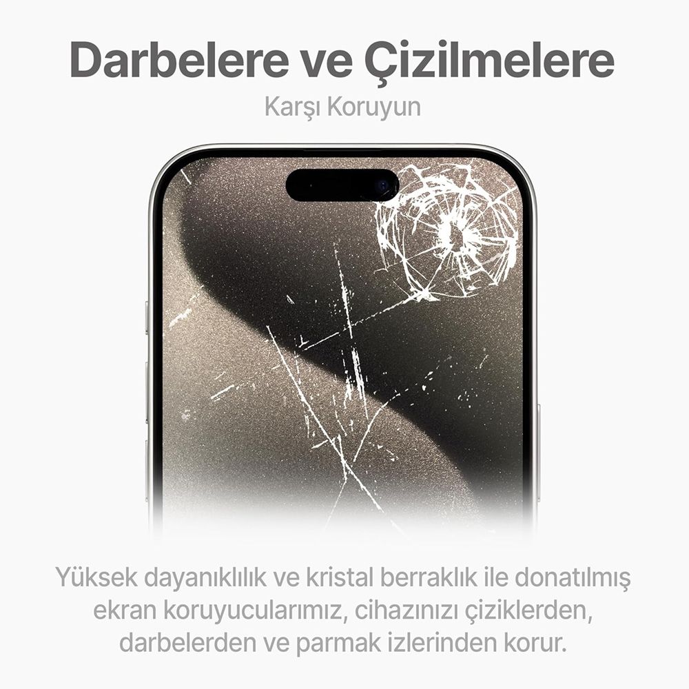 iPhone 15 Pro Kolay Uygulama Aparatlı 5D Magic Box Cam Ekran Koruyucu