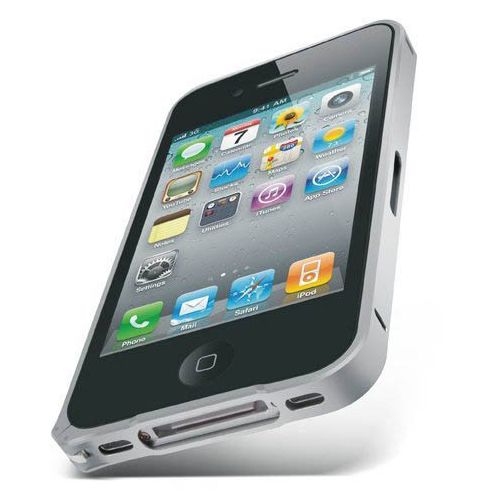 iPhone 4s 0,7mm Metal Bumper Çerçeve Kılıf Gri