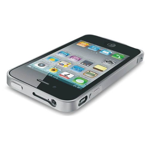 iPhone 4s 0,7mm Metal Bumper Çerçeve Kılıf Gri