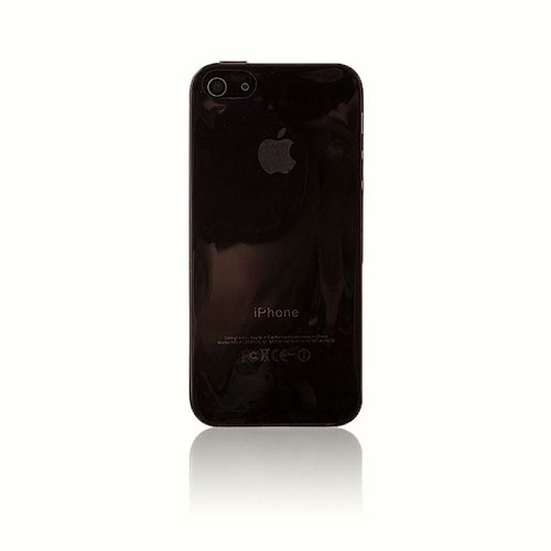 iPhone 5/5s Kılıf Soft Silikon Şeffaf-Siyah Arka Kapak