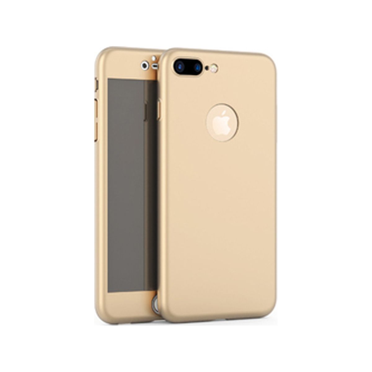 iPhone 6-6s Plus 360 Derece Slim Premium Simli  Silikon Kılıf Gold