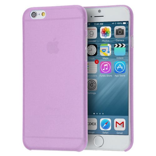 iPhone 6 Plus/6s Plus Kılıf Soft Silikon Şeffaf-Pembe Arka Kapak