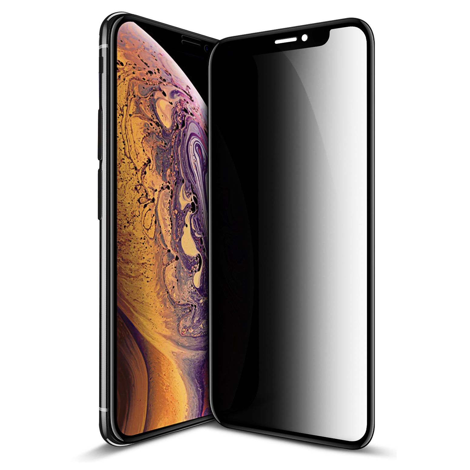 iPhone X / XS Hayalet Privacy Gizli Cam Ekran Koruyucu Siyah