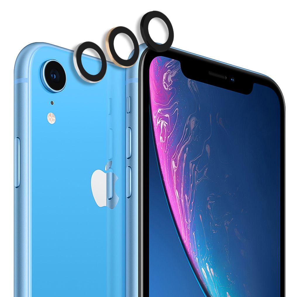 iPhone XR Kamera Lens Koruyucu Metal Kenarlı Cam