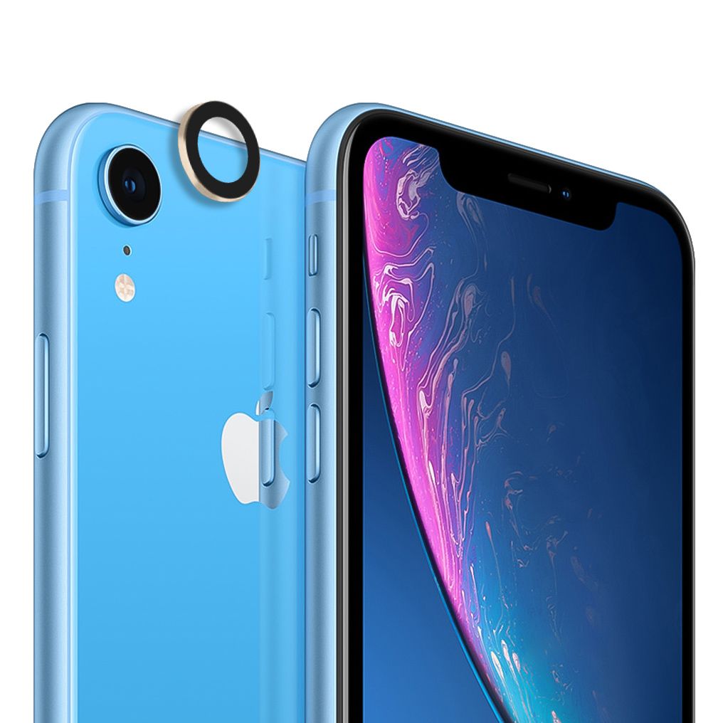 iPhone XR Kamera Lens Koruyucu Metal Kenarlı Cam