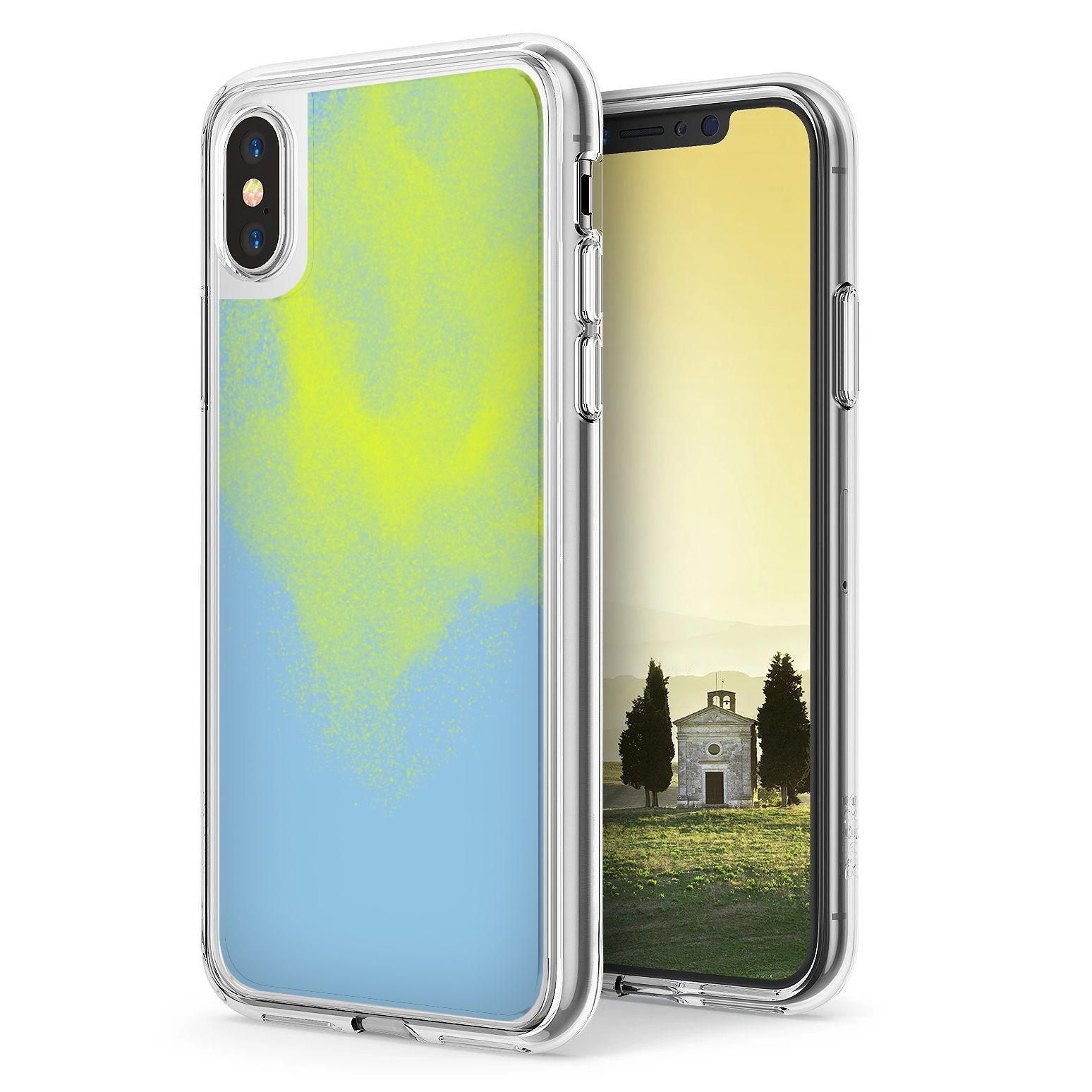 iPhone XS Max Kılıf Neon Likit Silikon Arka Kapak