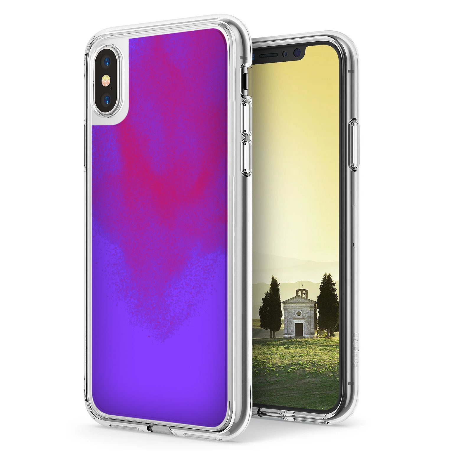 iPhone XS Max Kılıf Neon Likit Silikon Arka Kapak