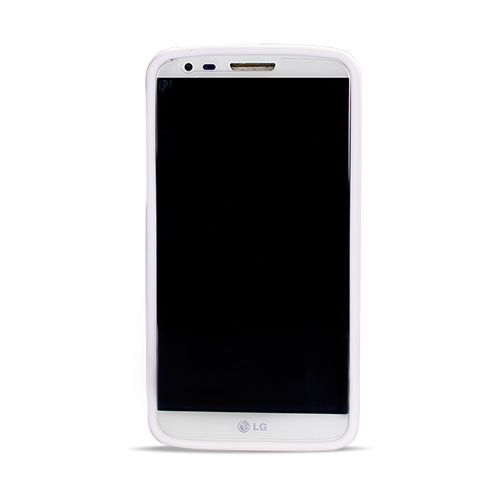 LG G2 D802 Çerçeveli Soft Silikon Beyaz