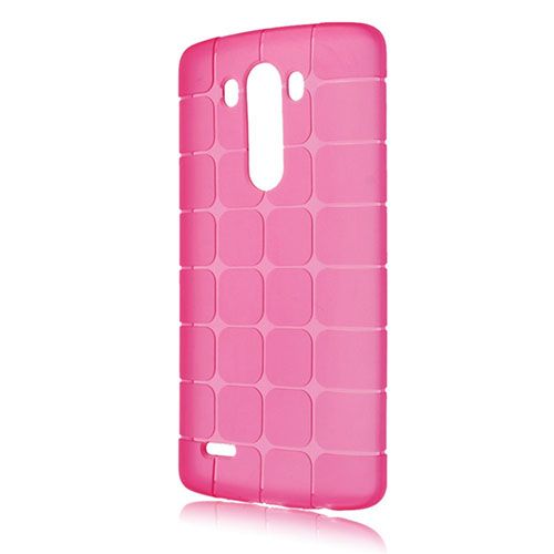 LG G3 D855 Plaid Silikon Arka Kapak Pembe