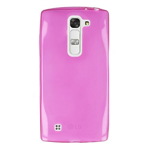 LG G4c 5.0' Kılıf Soft Silikon Şeffaf-Pembe Arka Kapak