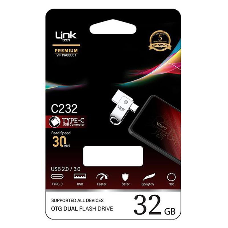 Linktech C232 Premium 32GB OTG Type-C USB Bellek - USB Flash Drive