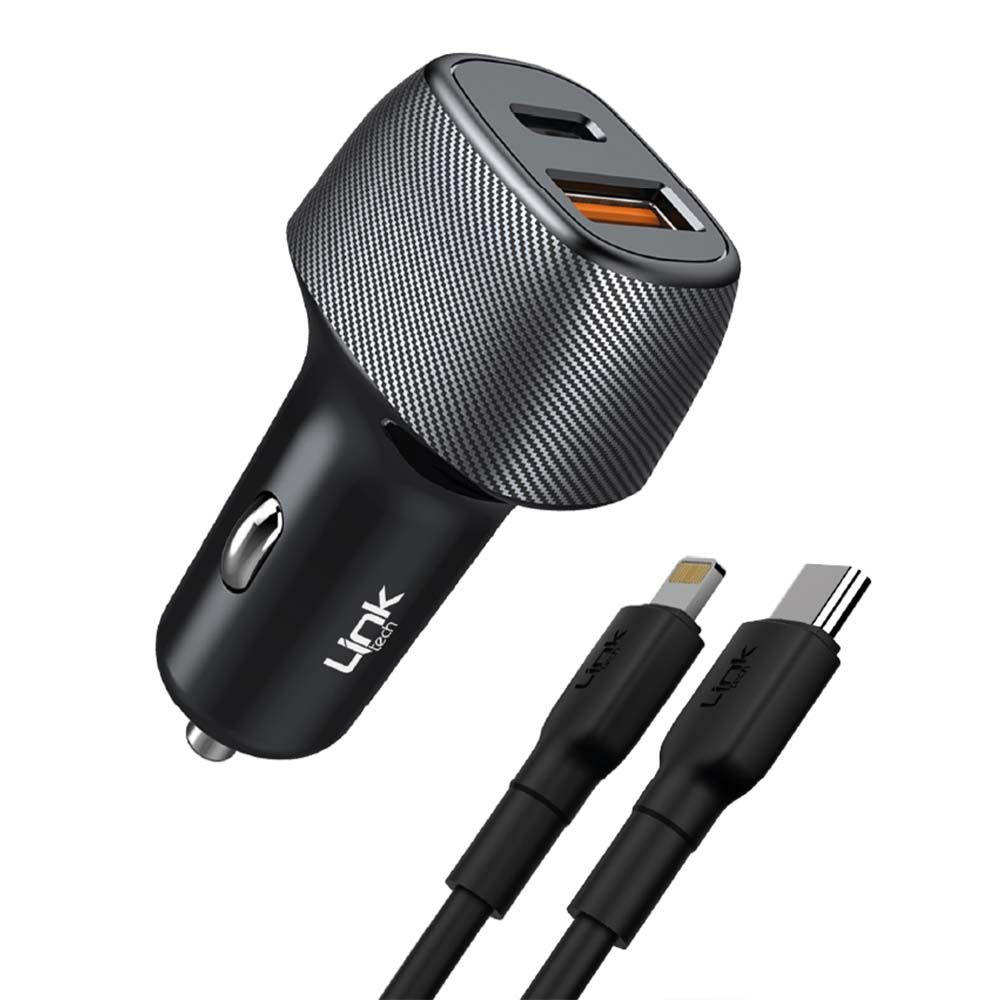 LinkTech C498 38W 2x USB Type-C - Lightning Kablolu Araç Şarj Aleti