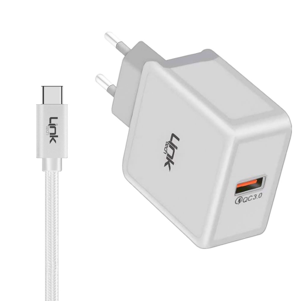 LinkTech C505 Type-C Kablolu Quick Charge 3.0 Hızlı Şarj Aleti