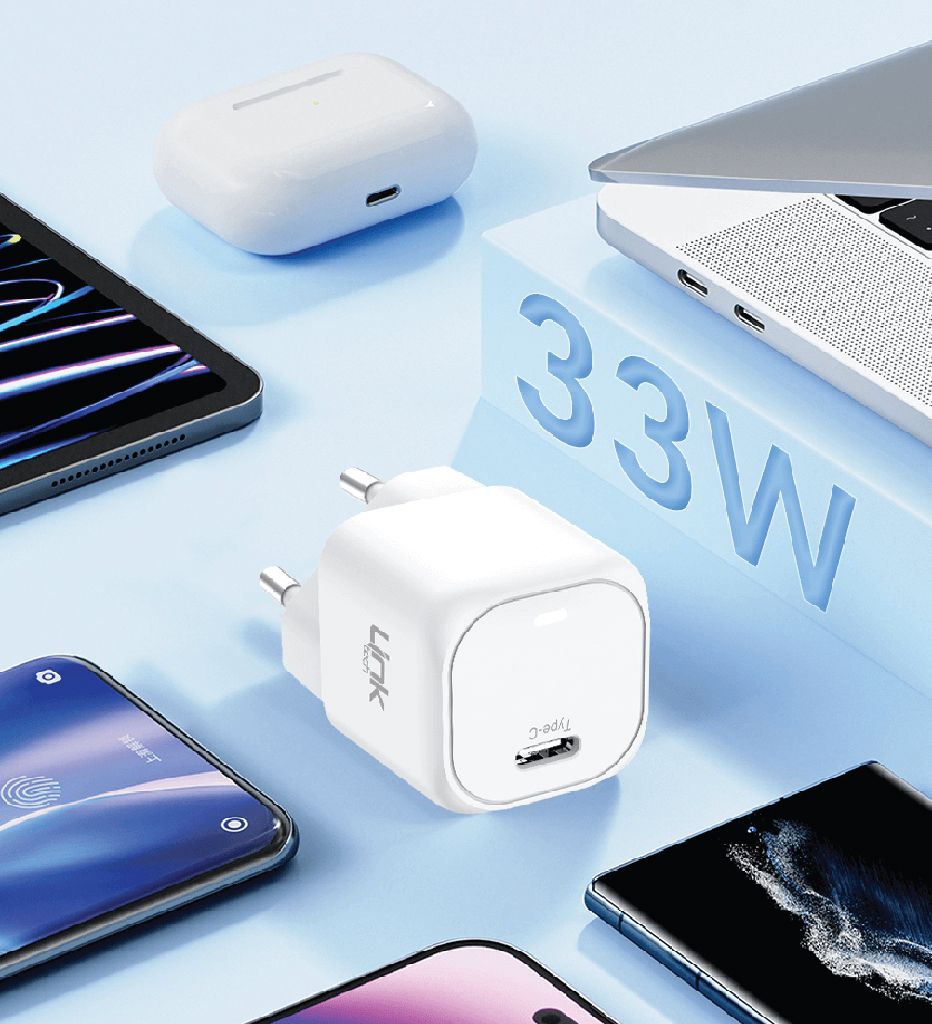 LinkTech G830 Premium 33W Super SI GaN USB-C Şarj Adaptörü